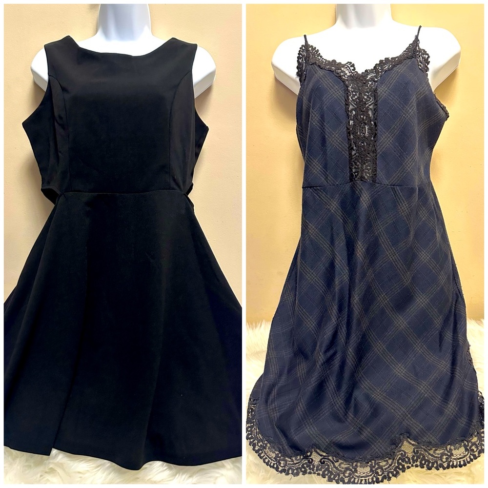 Spanish Dress Bundle – Black Skater & Elegant Babydoll, Perfect for party